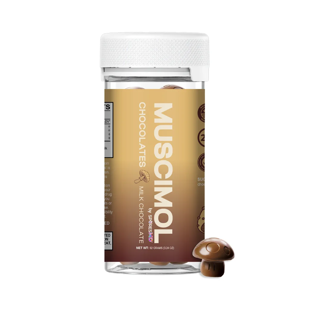 Muscimol Chocolates - Mushroom Doses - Milk Chocolate 15ct