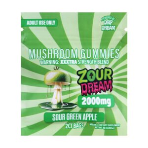 Zour Dream Mushroom Gummies 2ct - Sour Green Apple