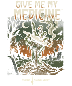 Give Me My Medicine graphic, GreenRX Madison featured image for mushroom capsules and shroom selection blog
