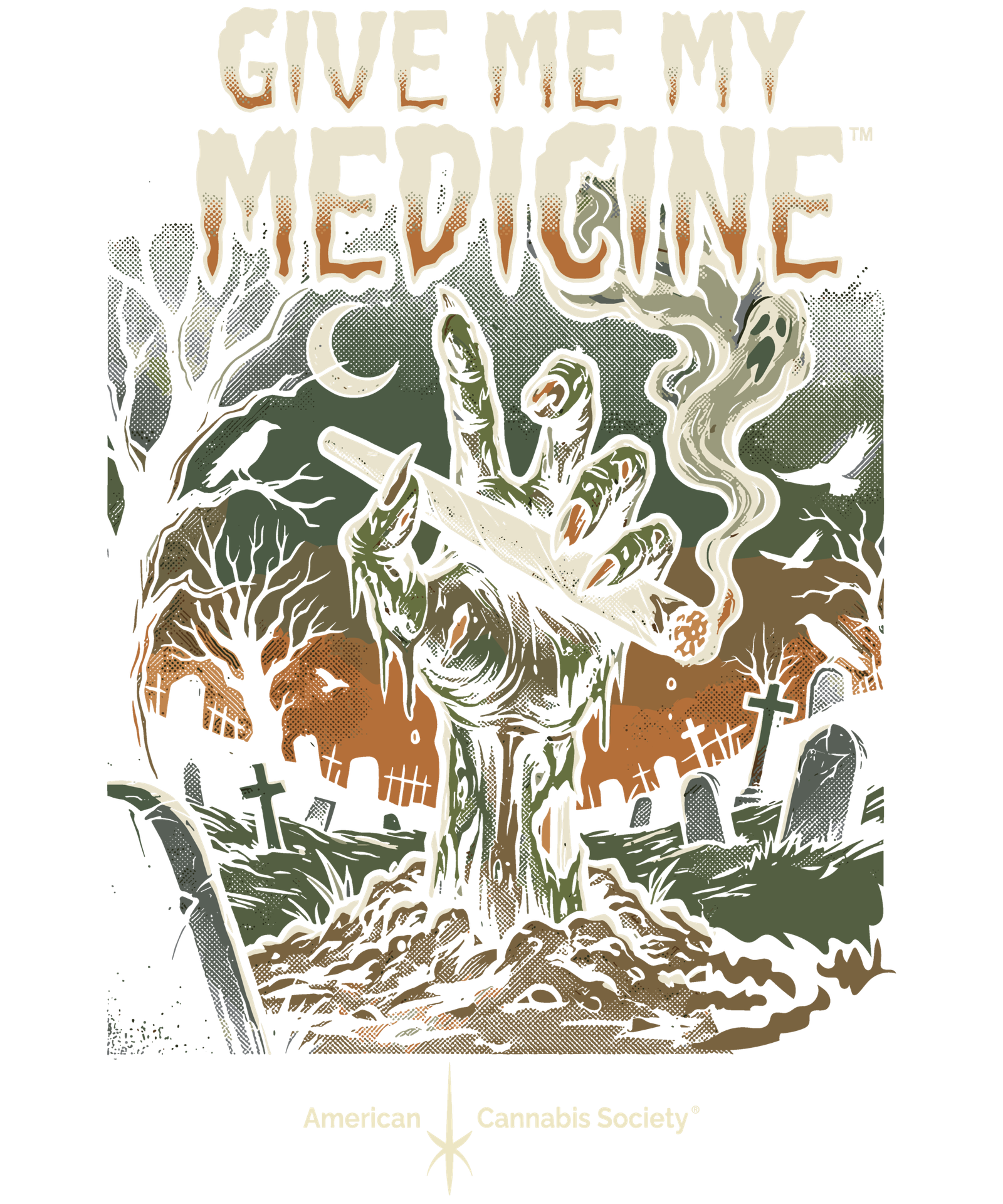 Give Me My Medicine graphic, GreenRX Madison featured image for mushroom capsules and shroom selection blog